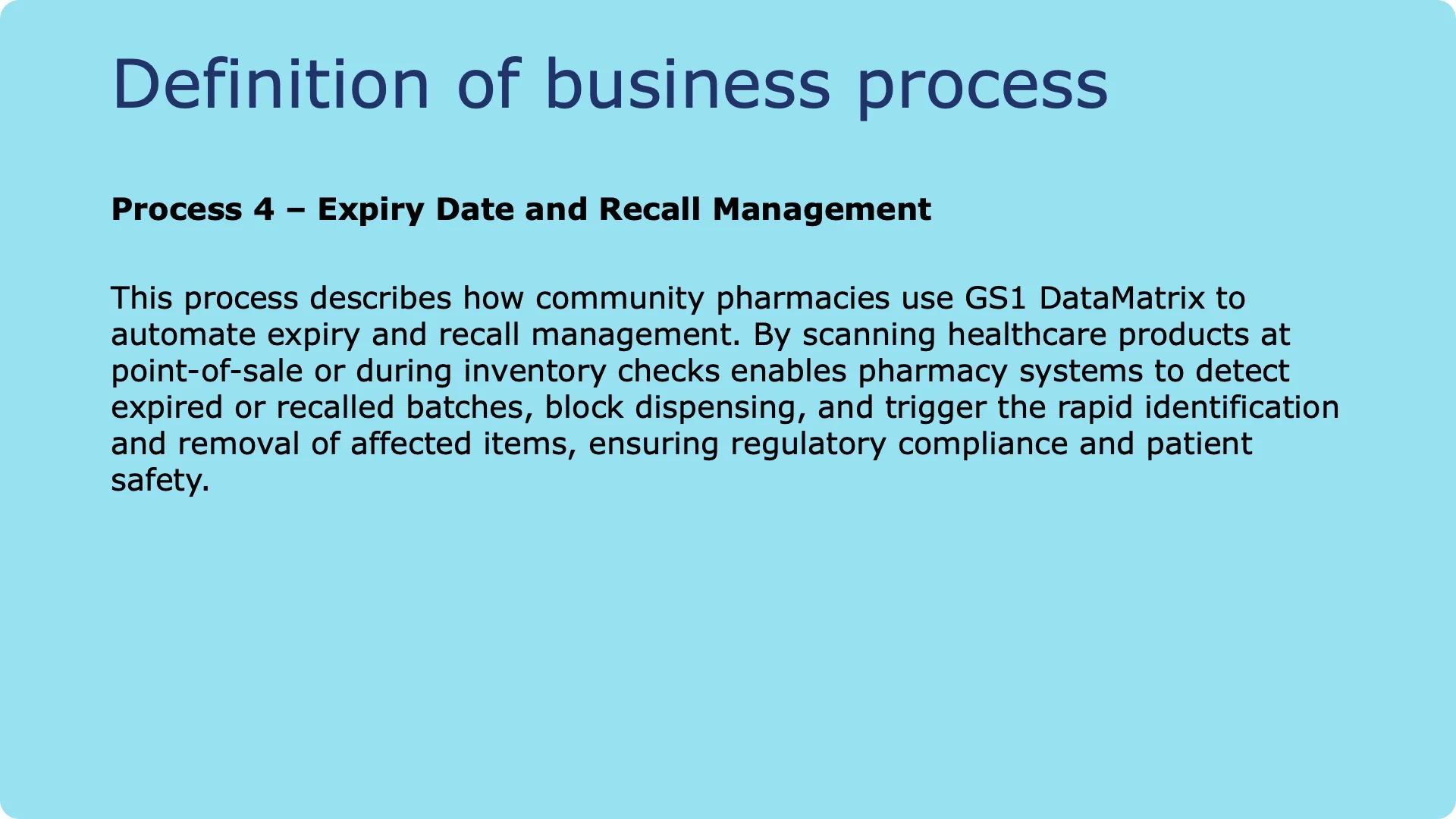 Expiry Date and Recall Management
