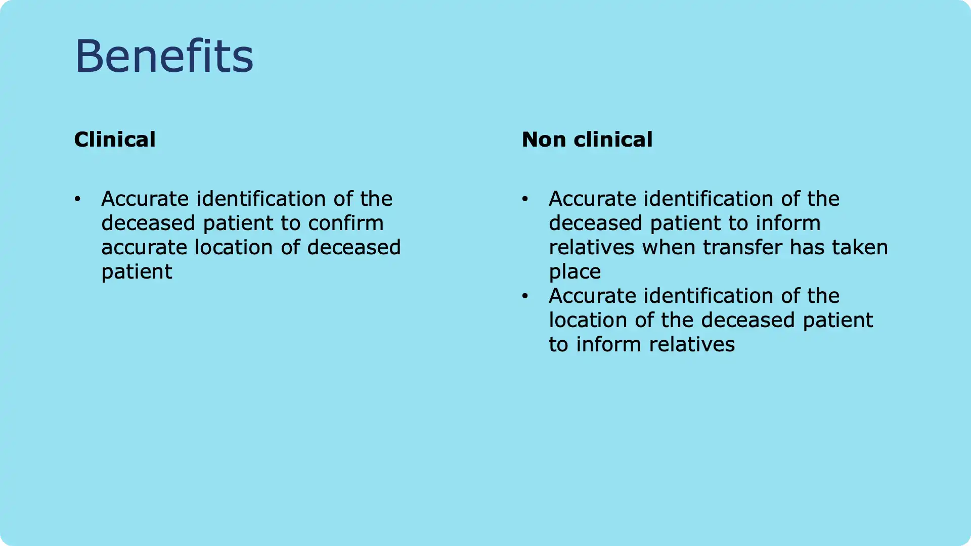 Slide 11: Benefits
