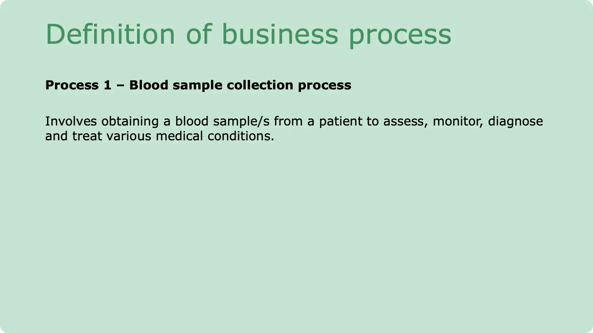 Blood Sample Collection Process - Introduction