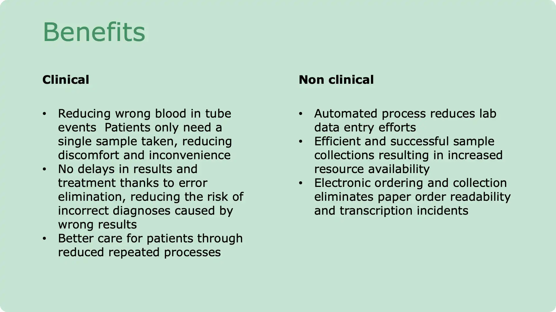 Benefits of blood Sample Collection with GS1 standards