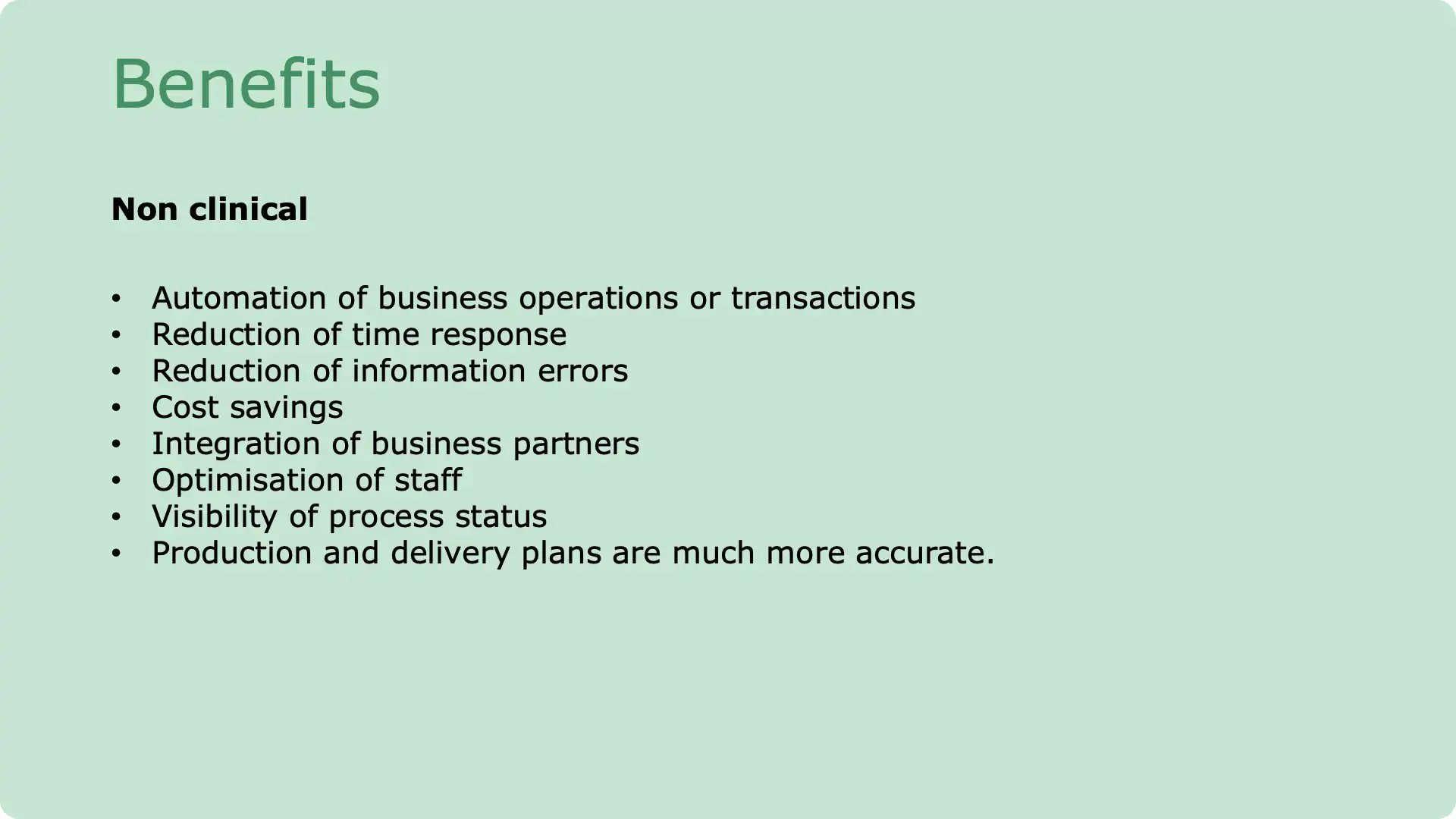 Benefits of EDI adoption and outcomes